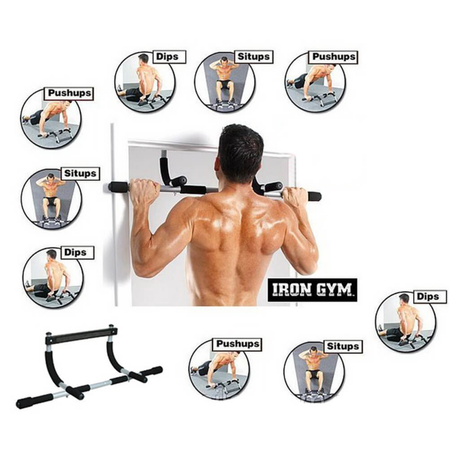 Iron Gym Bar for Pull up and Push up Exercise