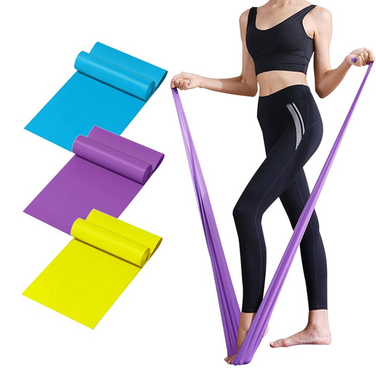 Set of 3 Elastic Resistance Thera Bands Yoga and Pilates