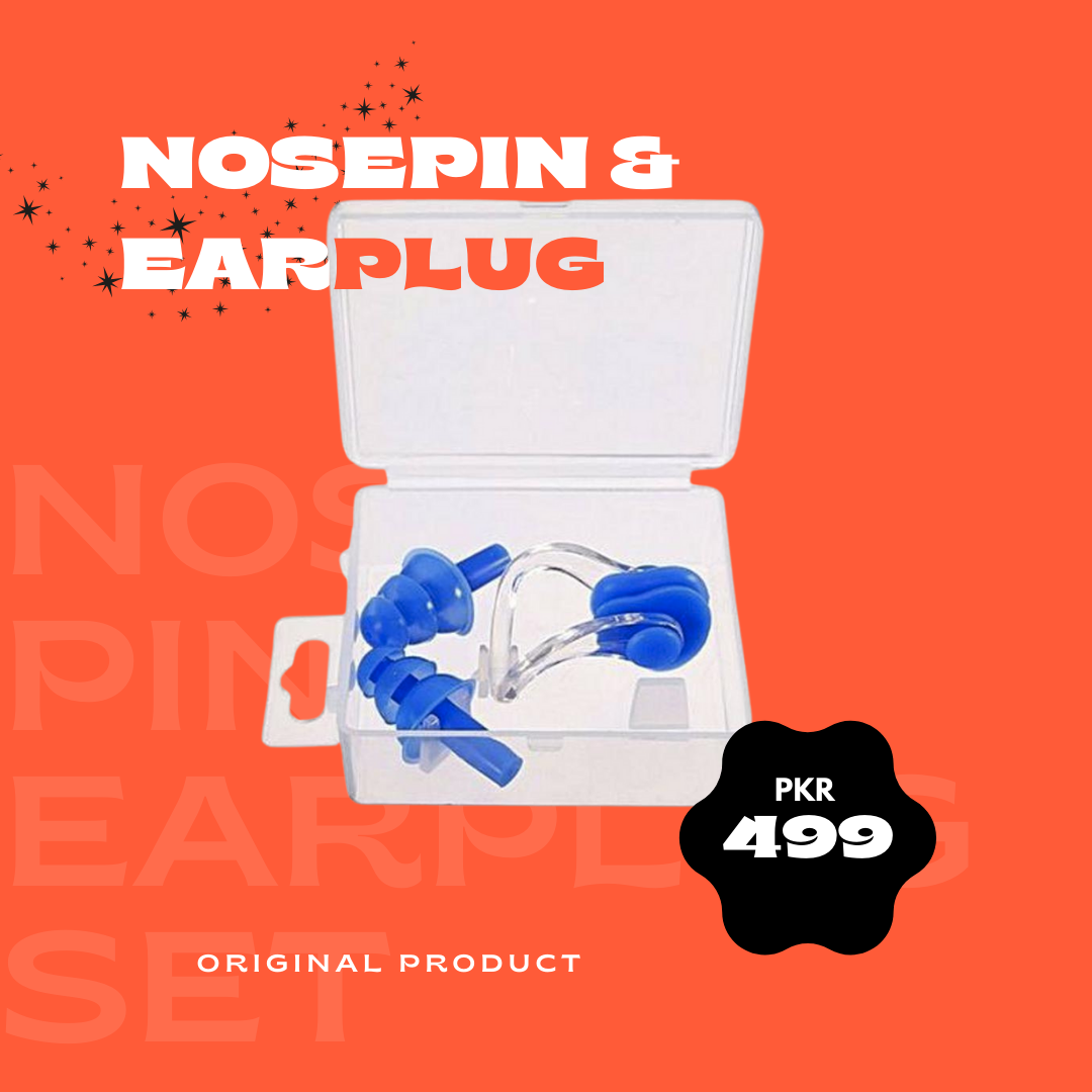 Nose Pin Earplug Set for Swimming